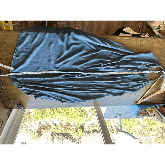 Young Fabulous & Broke High Neck‎ Swing Midi Halter Dress Teal Woman’s M GUC - Picture 9 of 15